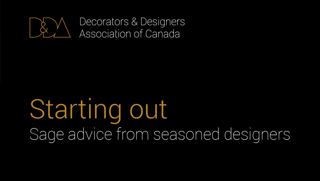 Starting Out: Sage Advice from Seasoned Designers